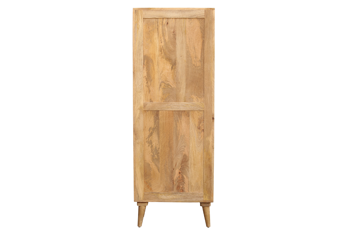 Librera tnica de madera maciza de mango tallada KAFFIR