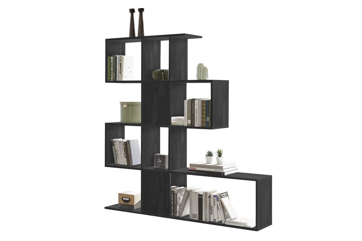 Librera nrdica acabado negro 147cm COMO