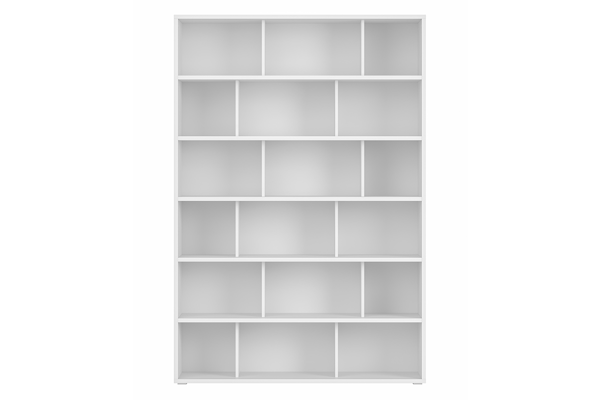 Librera nrdica de madera blanca 140 cm EPURE
