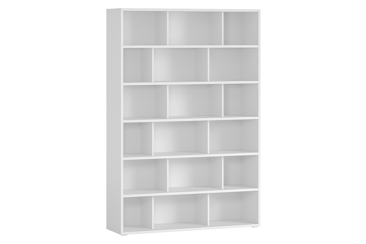 Librera nrdica de madera blanca 140 cm EPURE