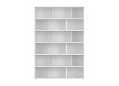 Librería nórdica de madera blanca 140 cm EPURE