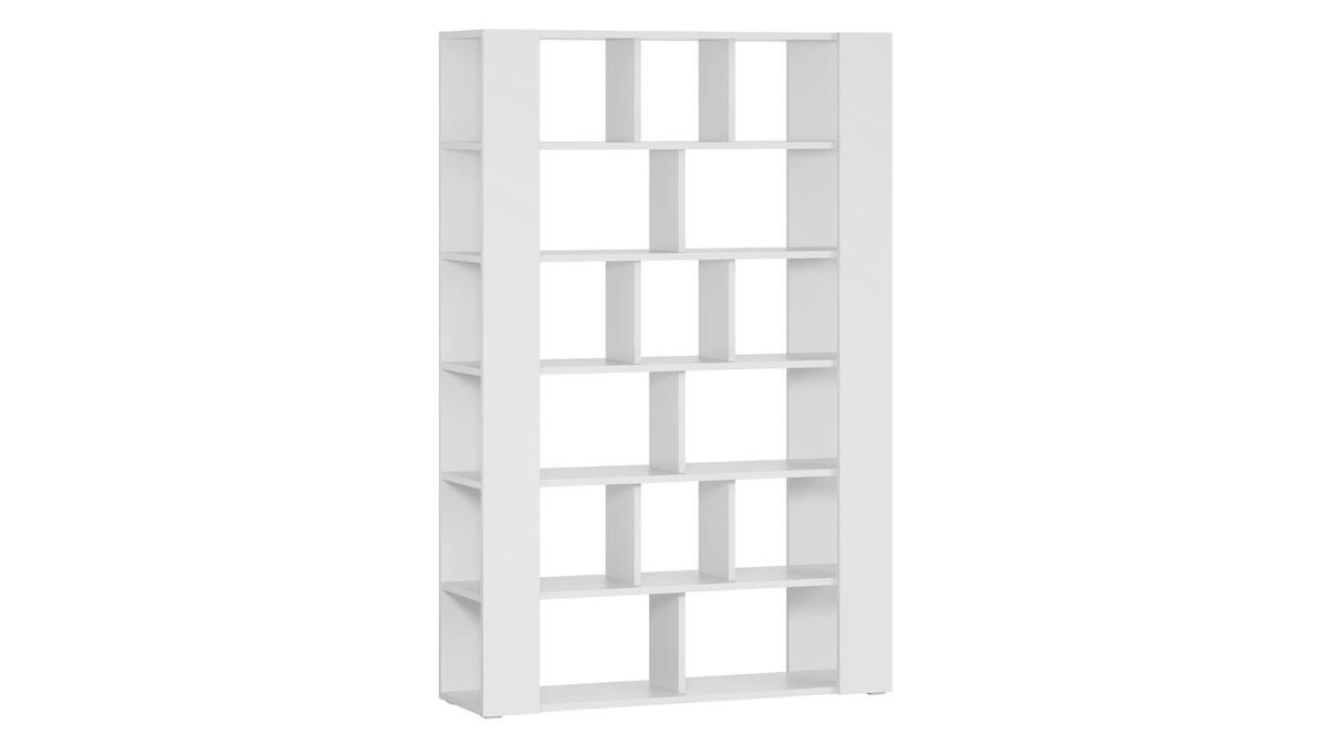 Librería separador de espacio de diseño blanco 135 cm MUSSO