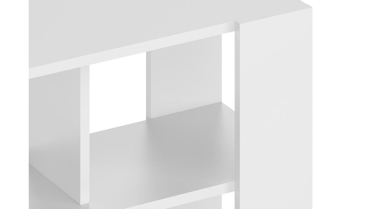 Librería separador de espacio de diseño blanco 135 cm MUSSO