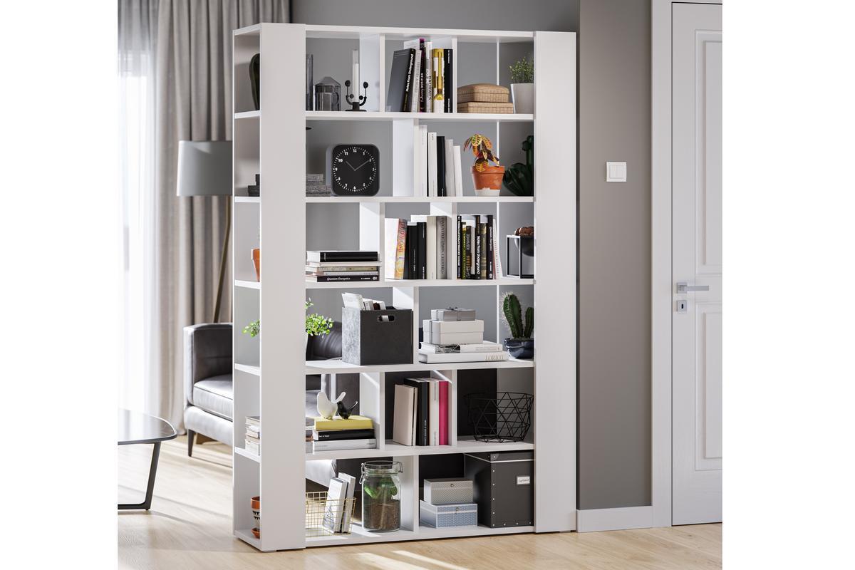 Librera separador de espacio de diseo blanco 135cm MUSSO