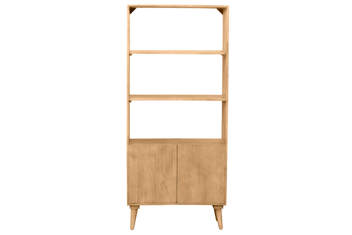 Librera tallada de madera de mango maciza RUBIA