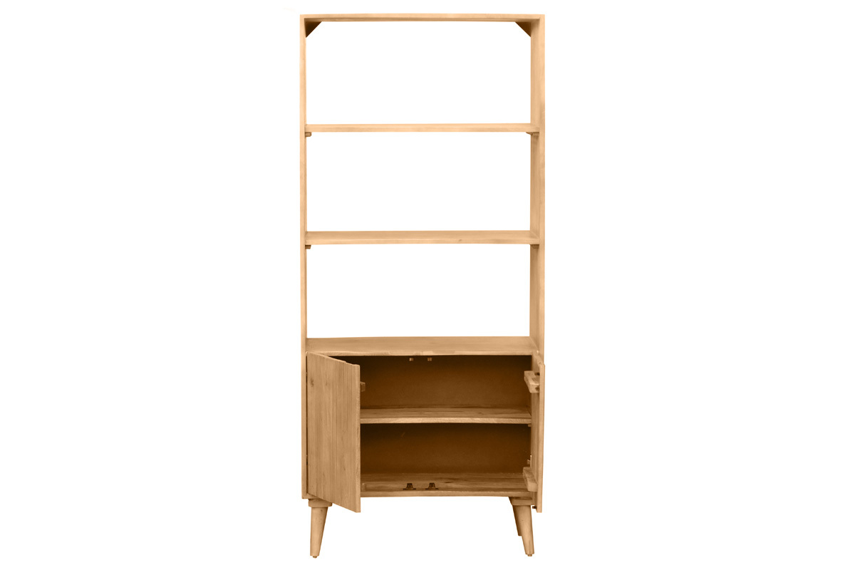 Librera tallada de madera de mango maciza RUBIA