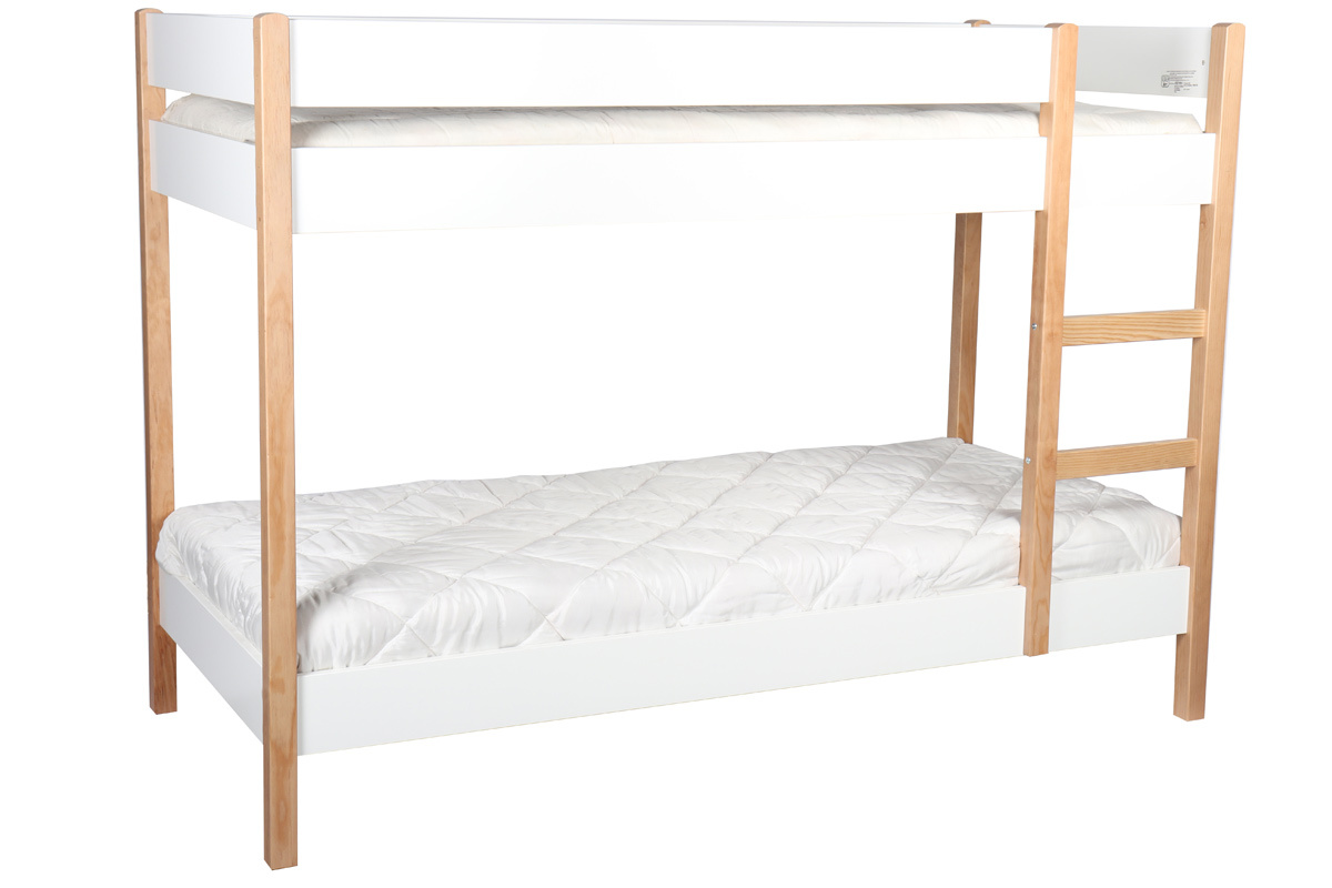 Litera infantil madera clara y blanco ALTO