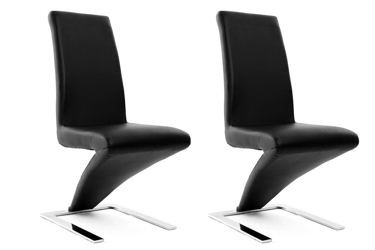 Lote de 2  sillas de dise�o negras  NEW ANGIE