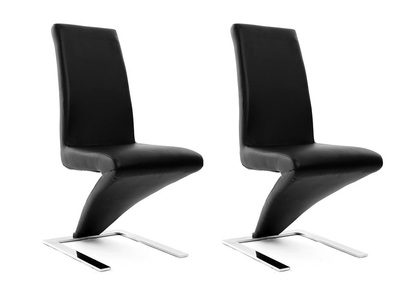 Lote de 2  sillas de dise&ntilde;o negras  NEW ANGIE