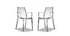 Lote de 2 sillas de diseño transparentes AERIAL