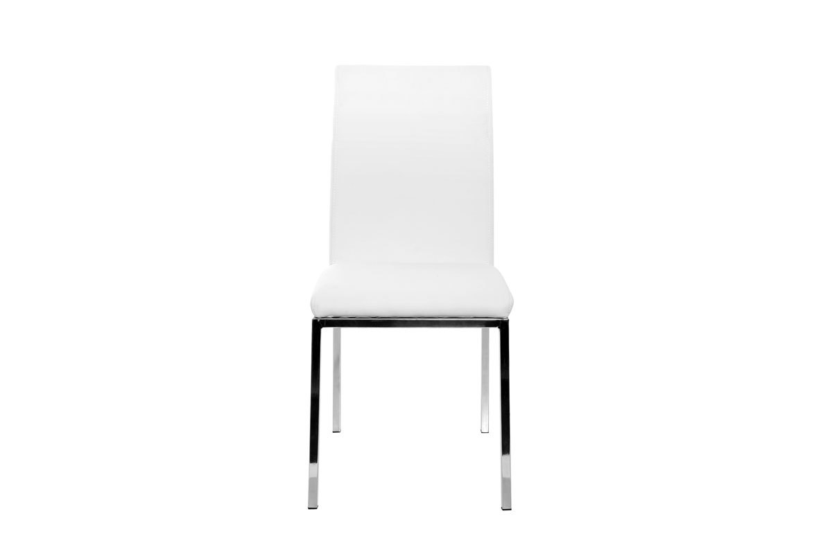 Lote de 2 sillas diseo poliuretano blanco SIMEA