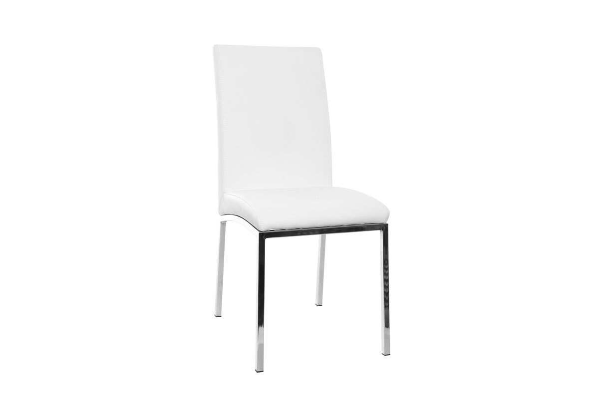 Lote de 2 sillas diseo poliuretano blanco SIMEA