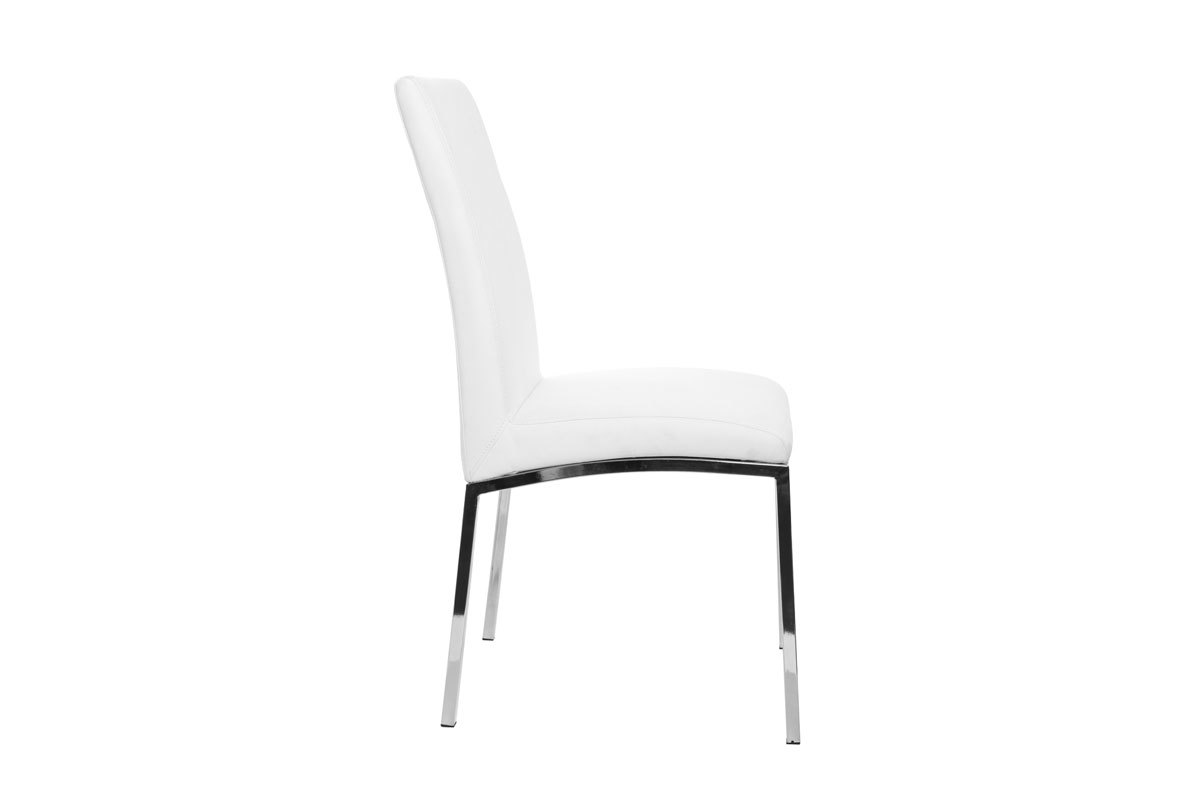 Lote de 2 sillas diseo poliuretano blanco SIMEA