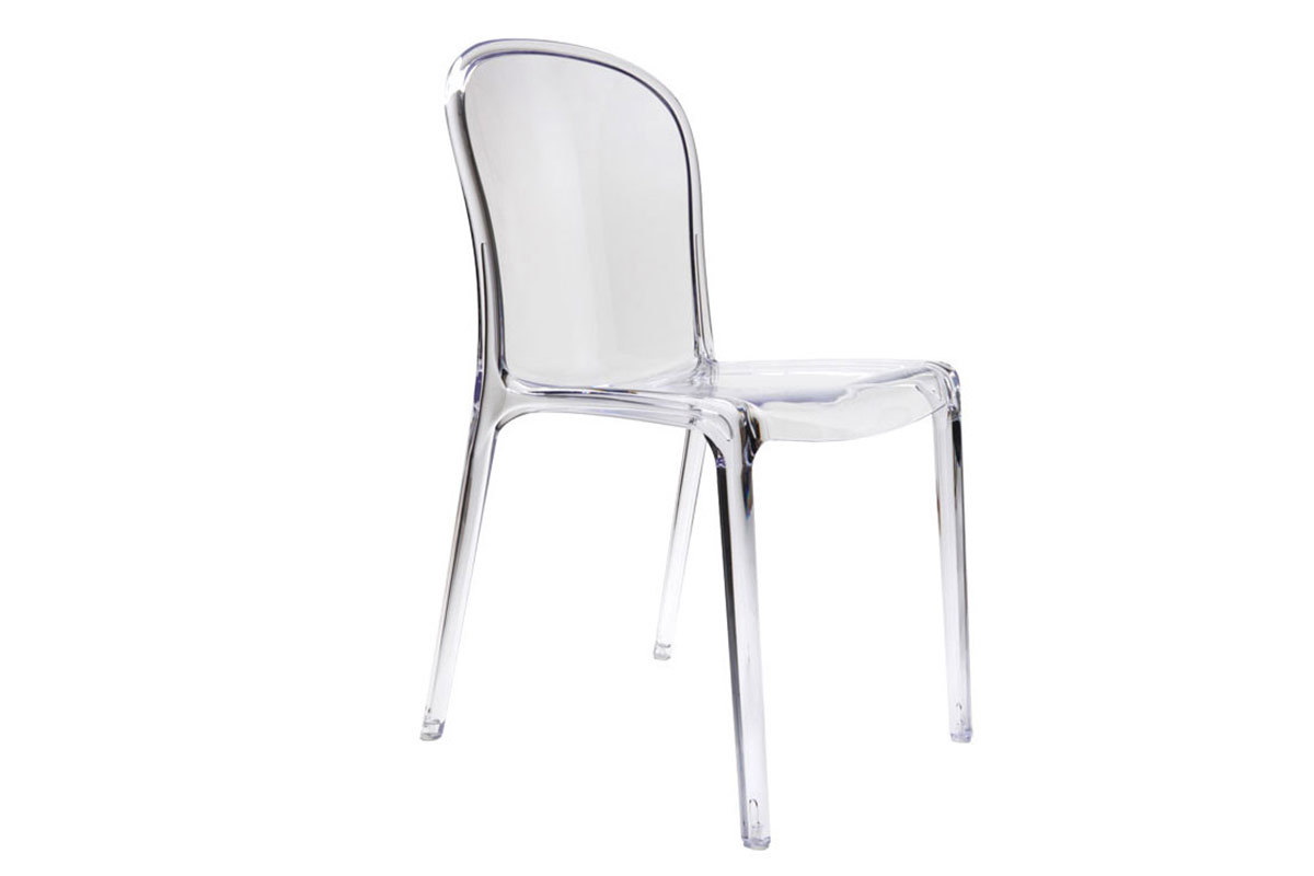 Lote de 2 sillas diseo transparente policarbonato THALYSSE