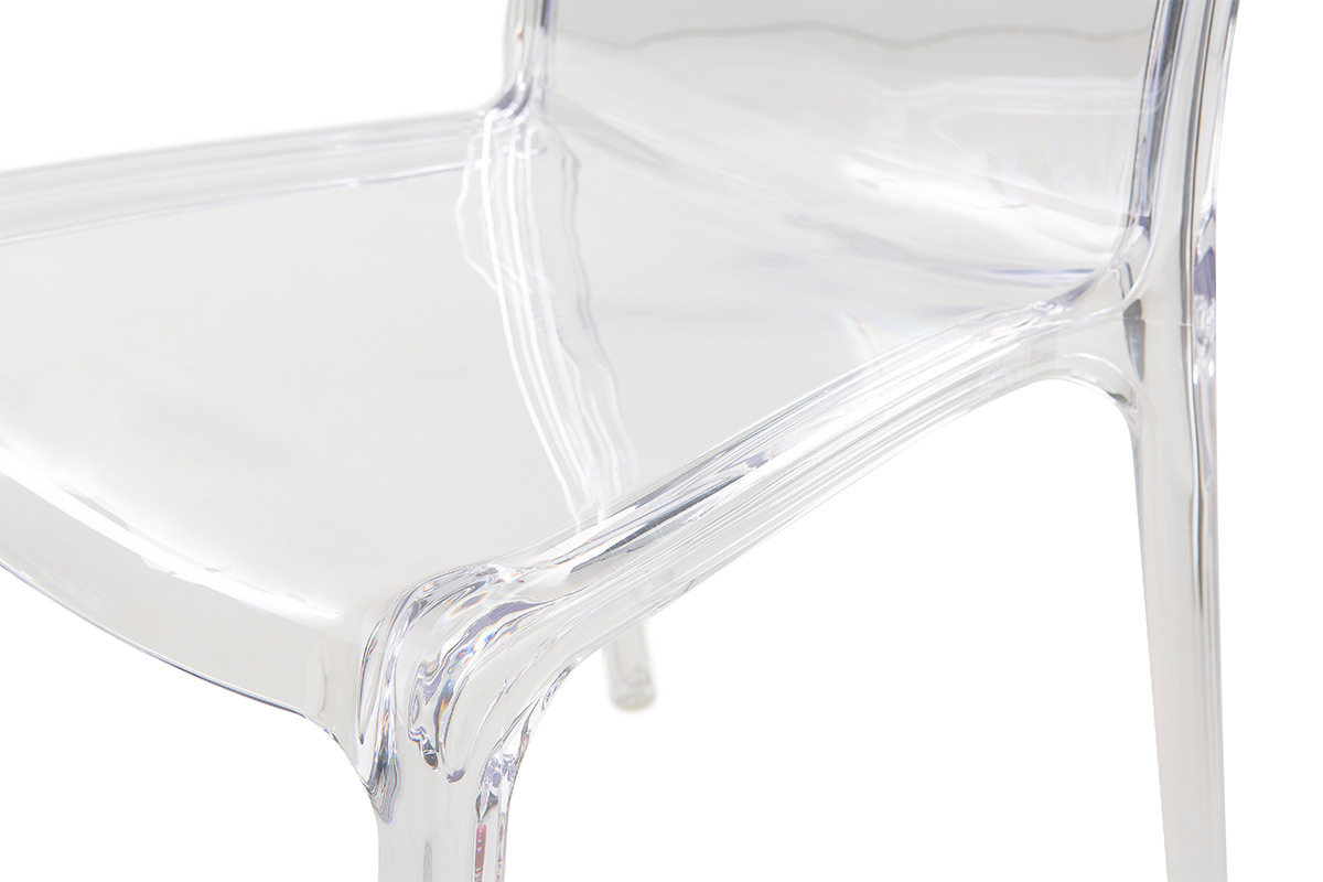 Lote de 2 sillas diseo transparente policarbonato THALYSSE