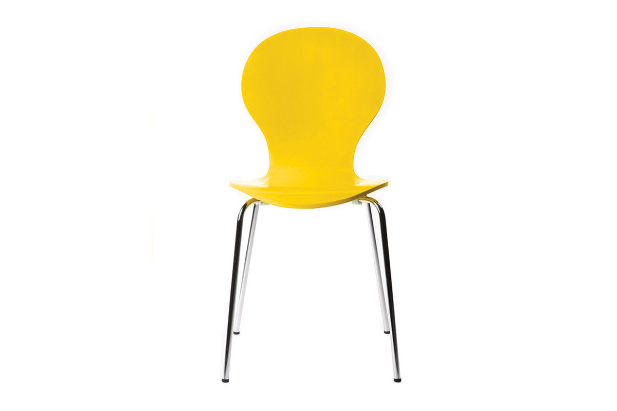 Lote de 2 sillas modernas color amarillo NEW ABIGAIL