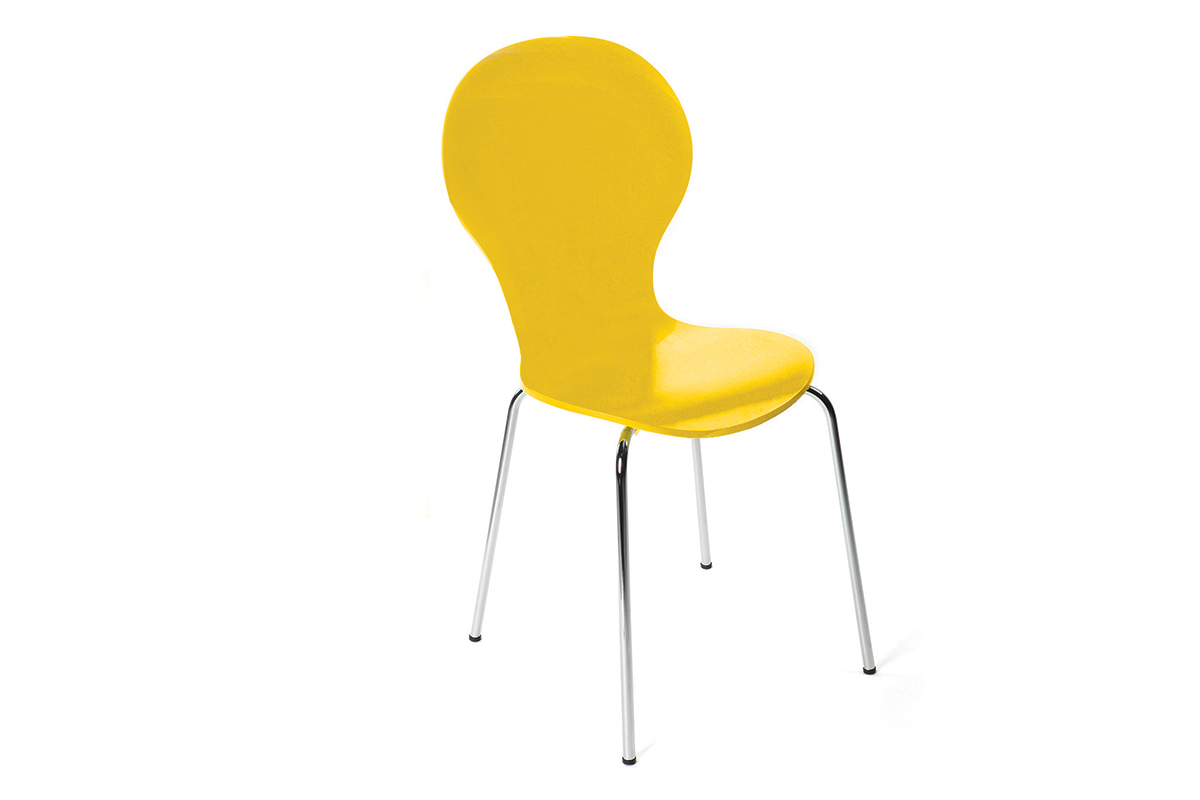 Lote de 2 sillas modernas color amarillo NEW ABIGAIL