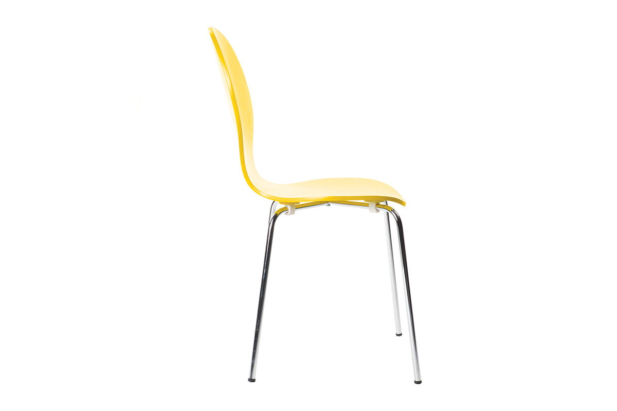 Lote de 2 sillas modernas color amarillo NEW ABIGAIL
