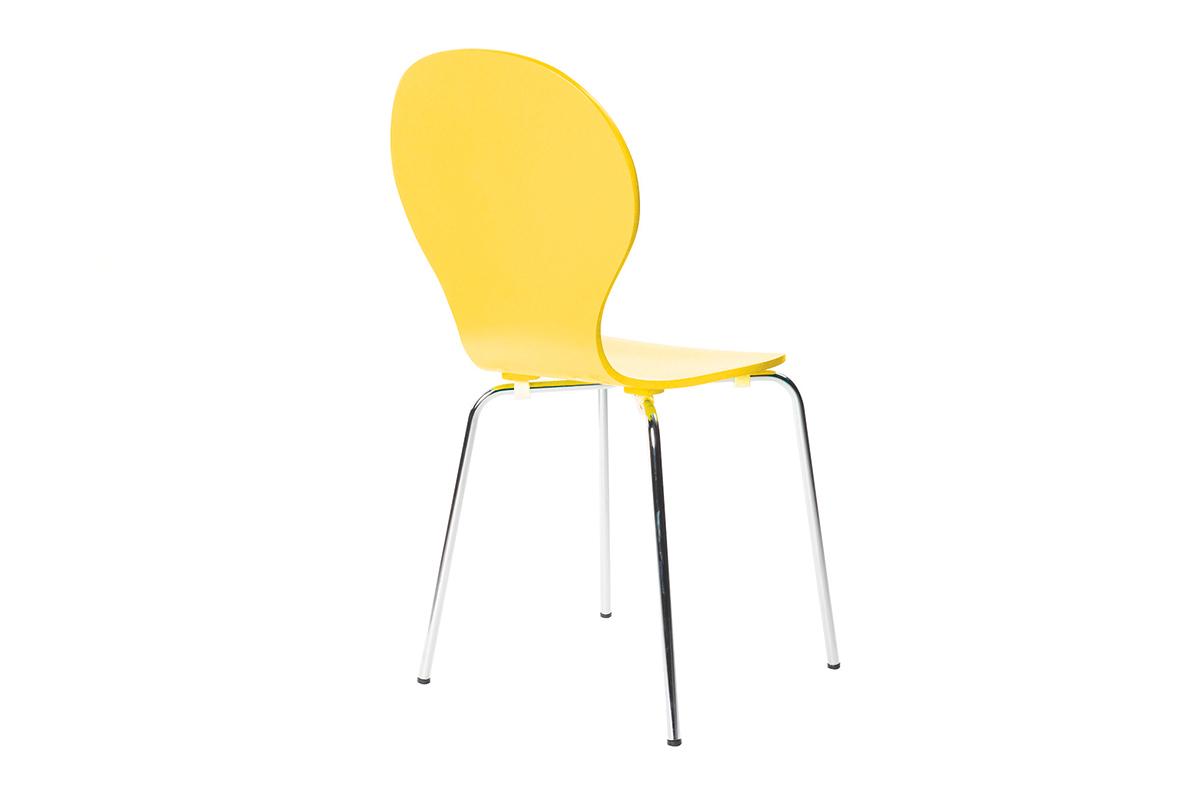 Lote de 2 sillas modernas color amarillo NEW ABIGAIL
