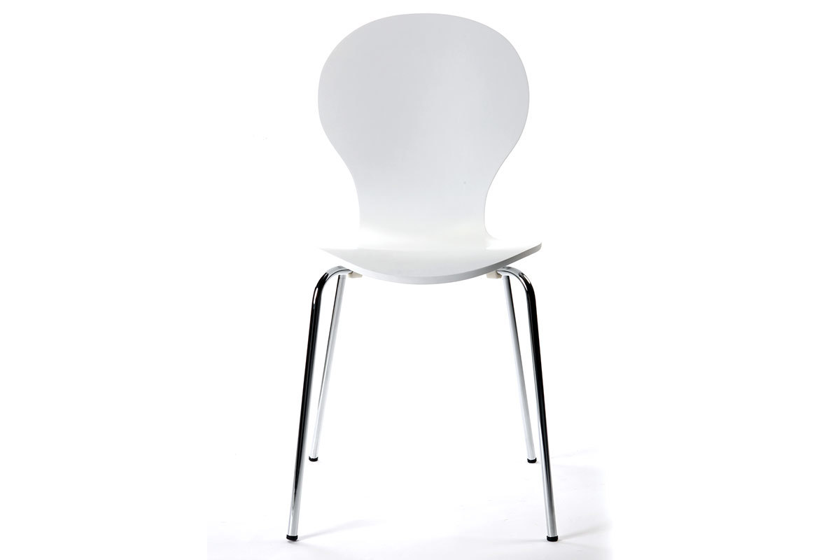 Lote de 2 sillas modernas color blanco NEW ABIGAIL