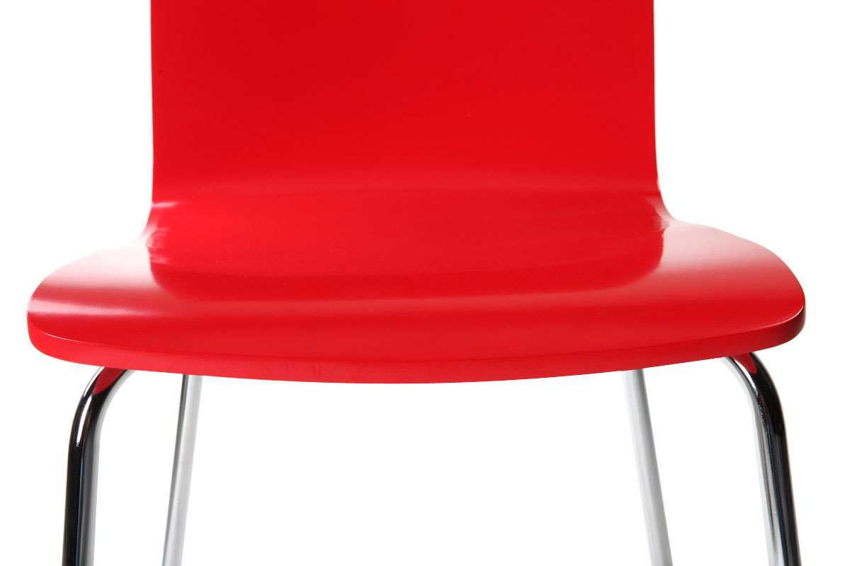 Lote de 2 sillas modernas color rojo NELLY