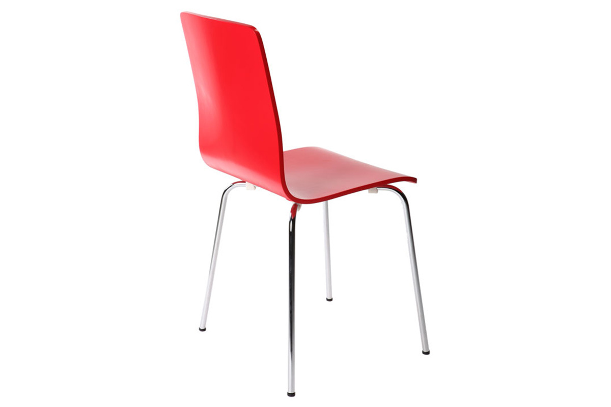 Lote de 2 sillas modernas color rojo NELLY