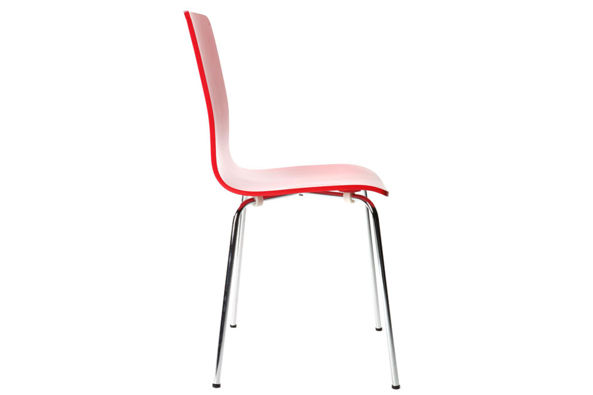 Lote de 2 sillas modernas color rojo NELLY