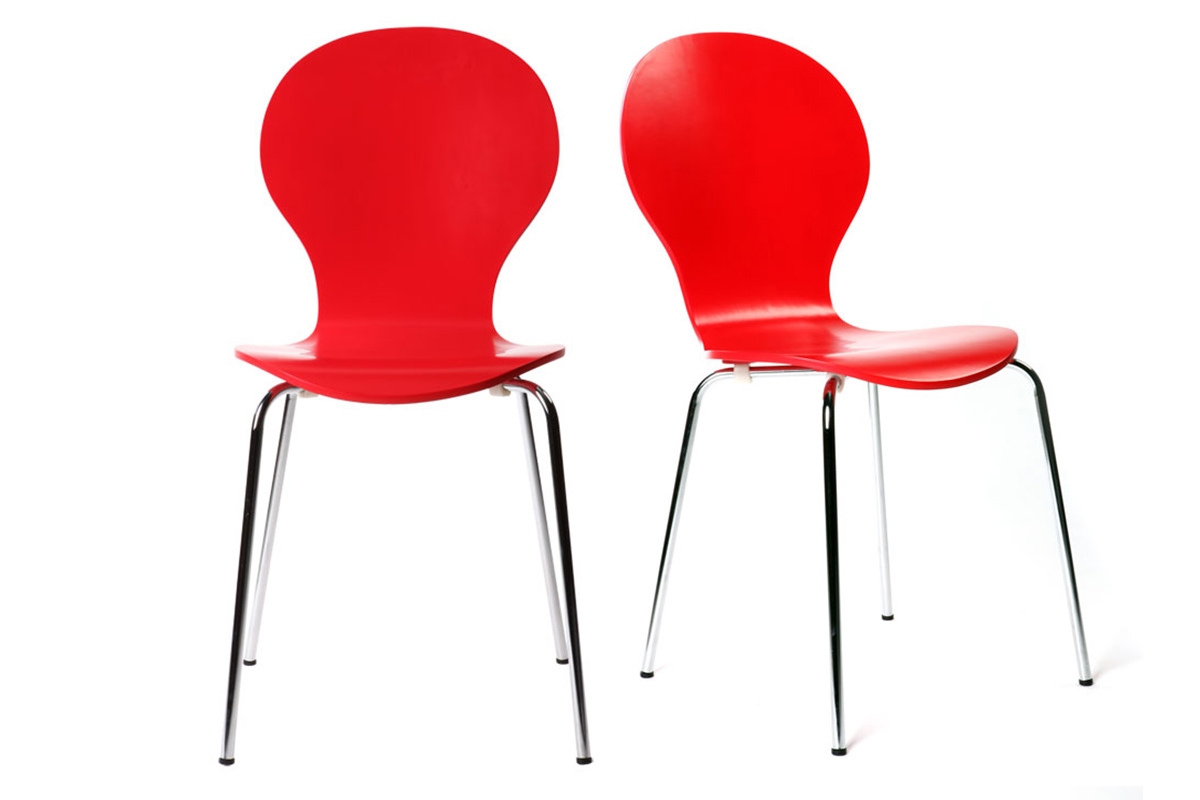 Lote de 2 sillas modernas color rojo NEW ABIGAIL