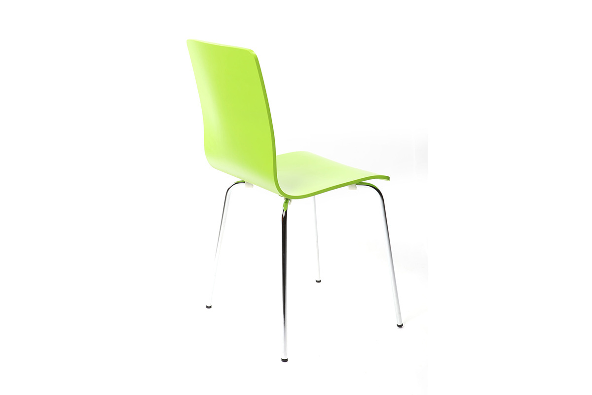 Lote de 2 sillas modernas color verde manzana NELLY