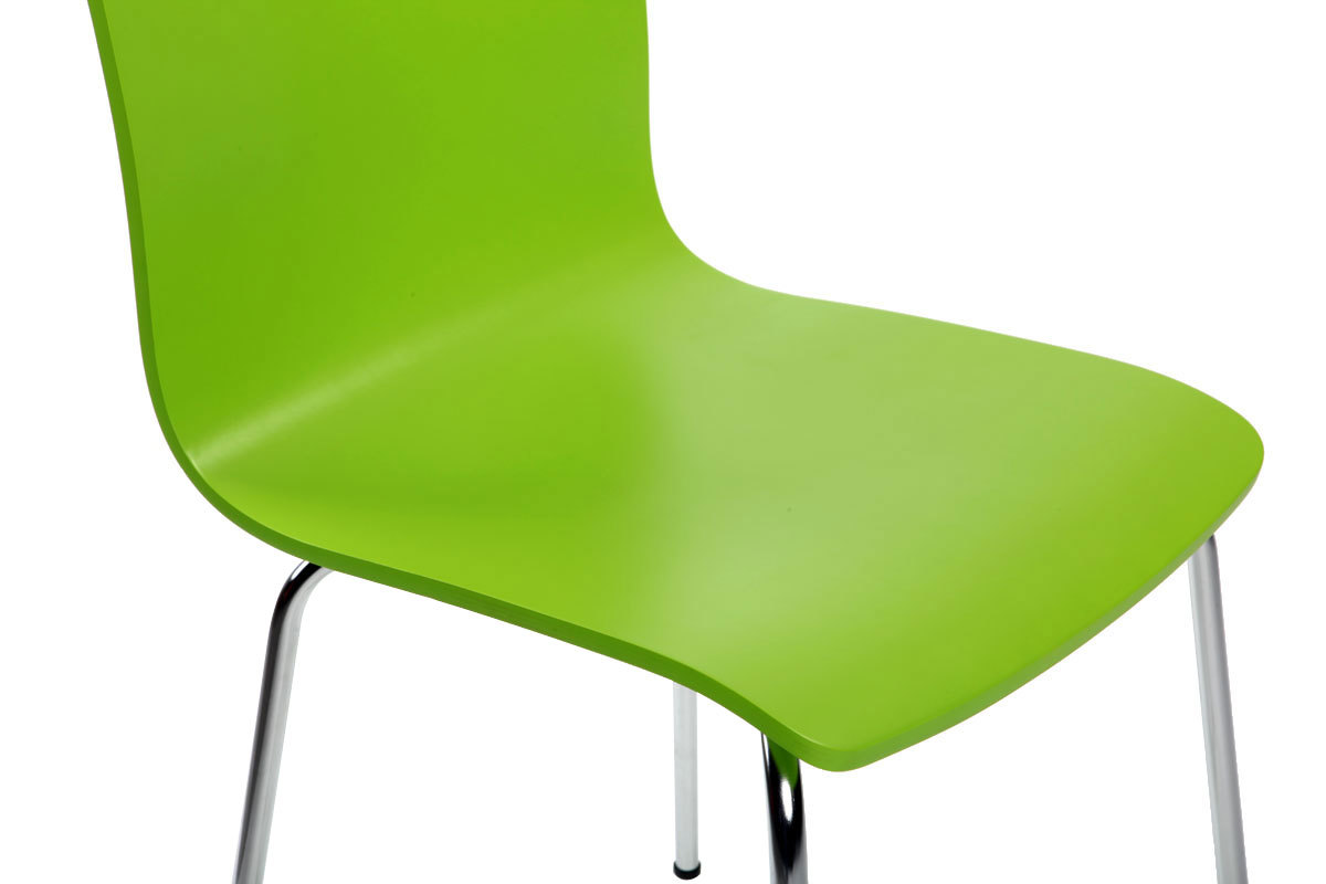 Lote de 2 sillas modernas color verde manzana NELLY