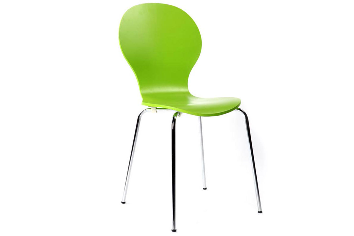 Lote de 2 sillas modernas color verde manzana NEW ABIGAIL