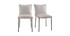 Lote de 2 sillas modernas terciopelo gris SOLACE