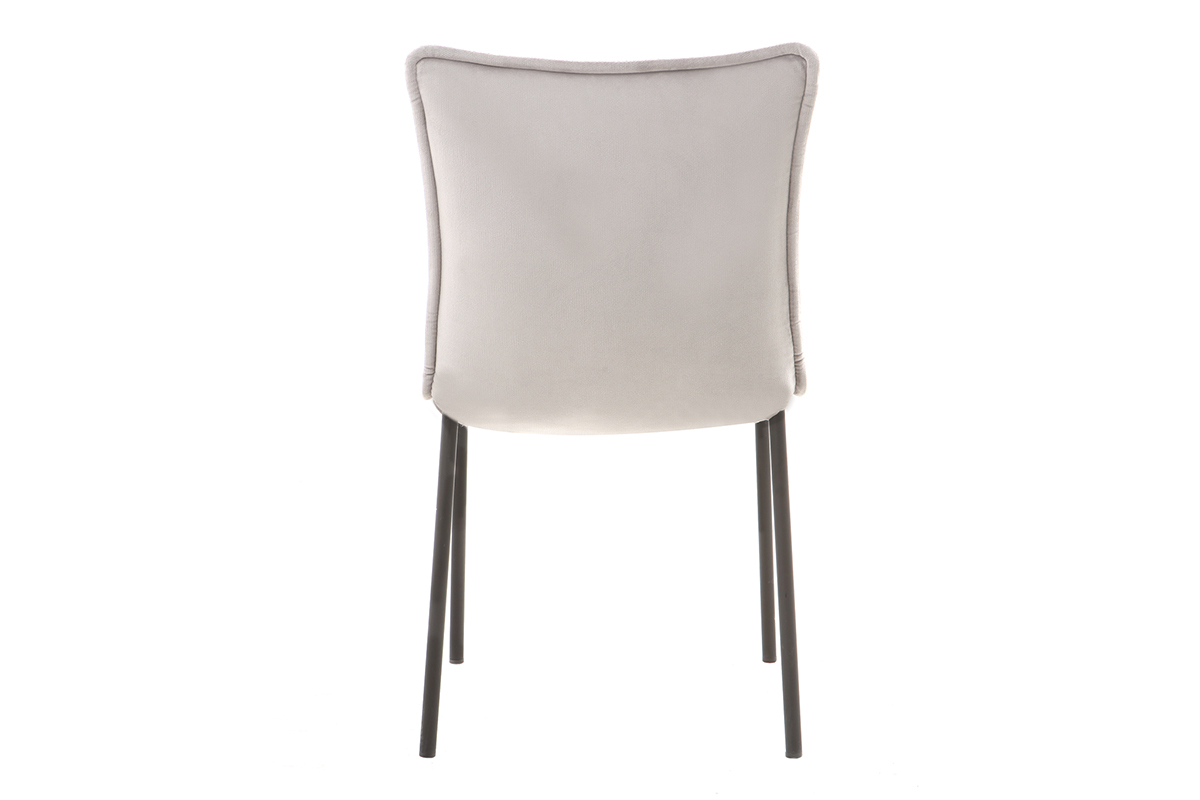 Lote de 2 sillas modernas terciopelo gris SOLACE