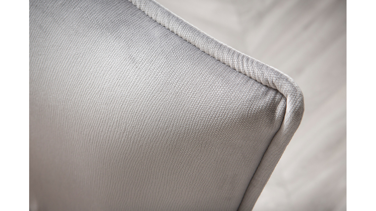 Lote de 2 sillas modernas terciopelo gris SOLACE
