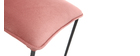 Lote de 2 sillas modernas terciopelo rosa SOLACE