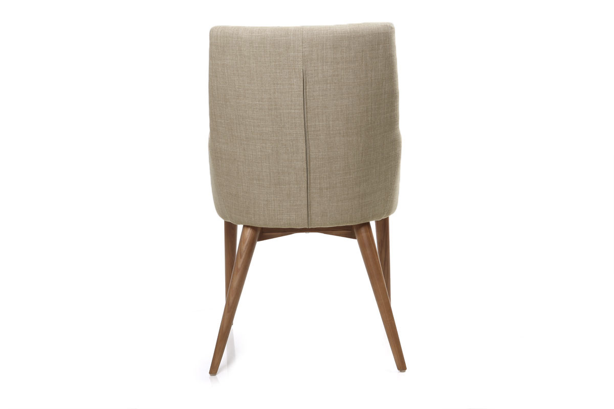 Lote de 2 sillones de diseo en polister beige SHANA
