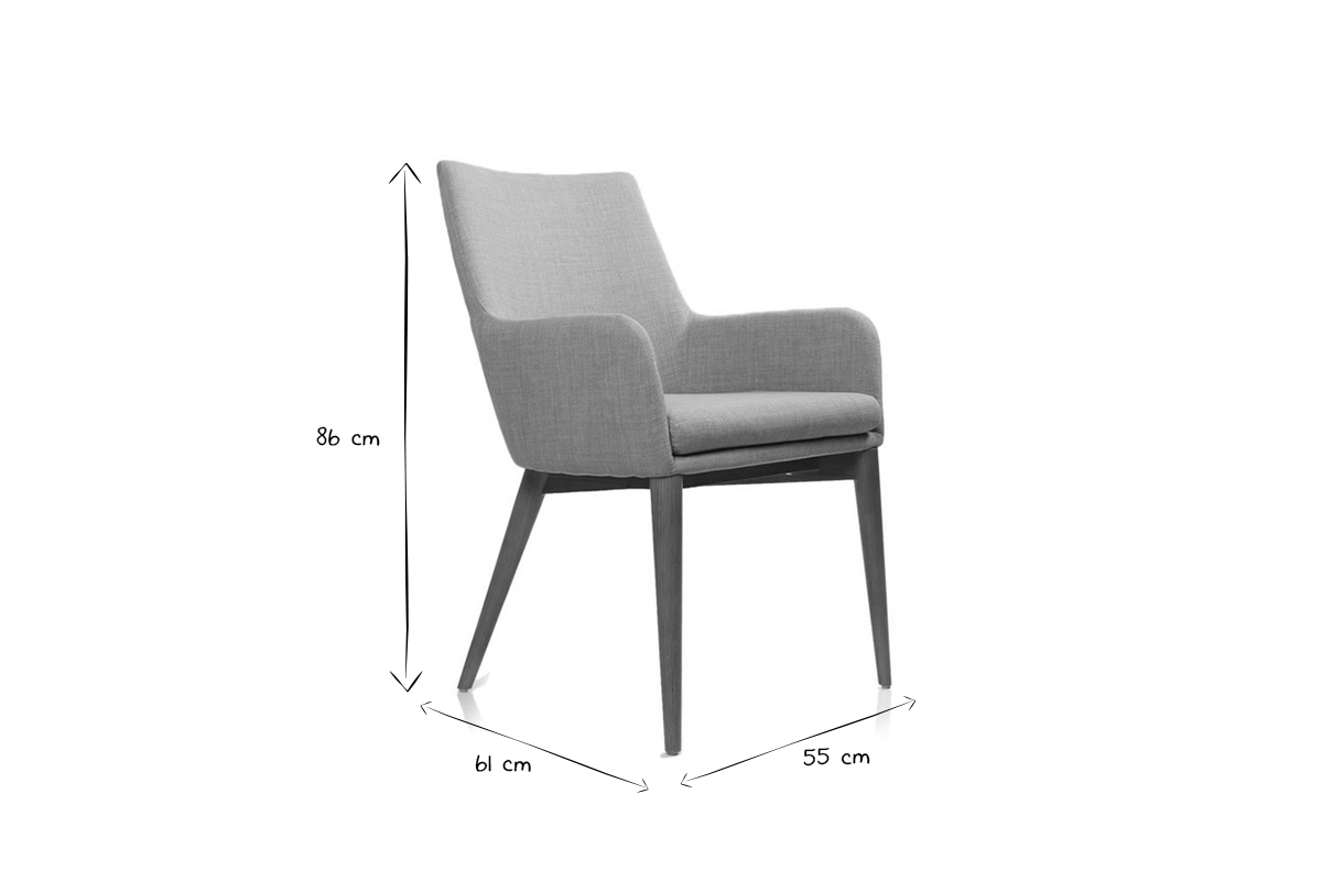 Lote de 2 sillones de diseo en polister beige SHANA
