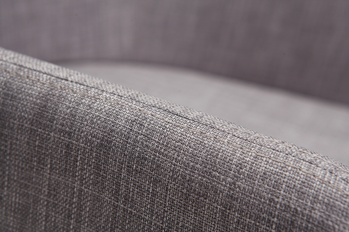 Lote de 2 sillones de diseo en polister gris claro SHANA
