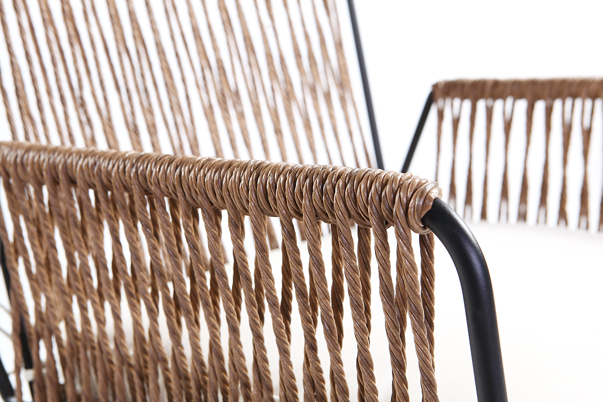 Lote de 2 sillones de jard�n en resina MACCA