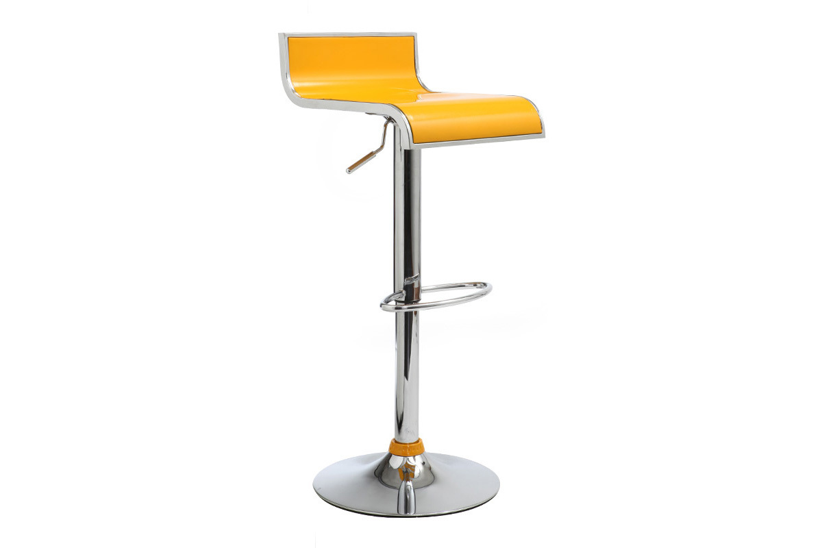 Lote de 2 taburetes de bar amarillo WAVES