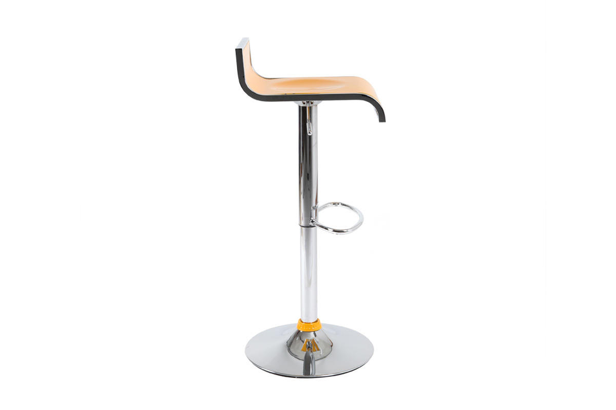 Lote de 2 taburetes de bar amarillo WAVES