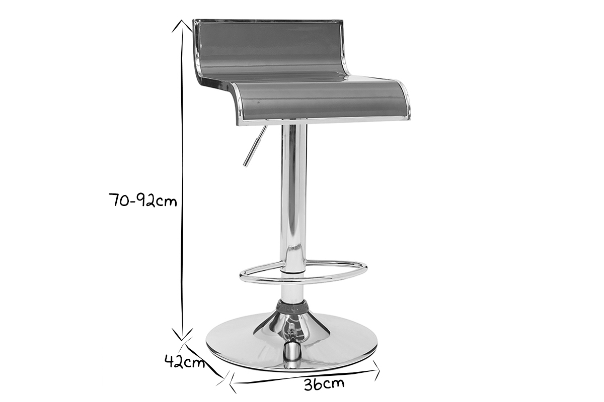 Lote de 2 taburetes de bar amarillo WAVES