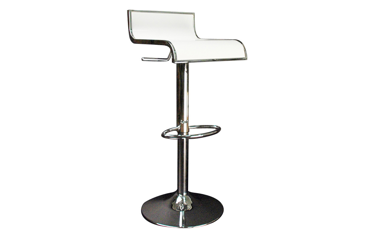 Lote de 2 taburetes de bar blanco WAVES