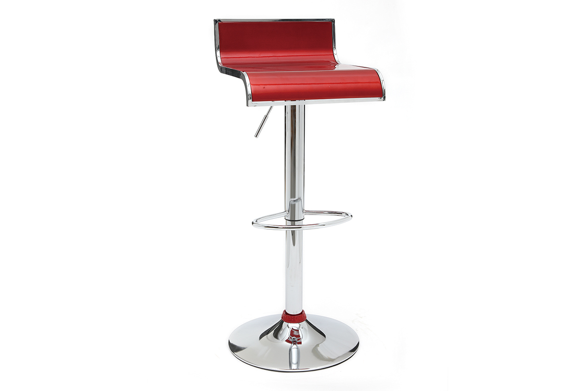 Lote de 2 taburetes de bar burdeos WAVES