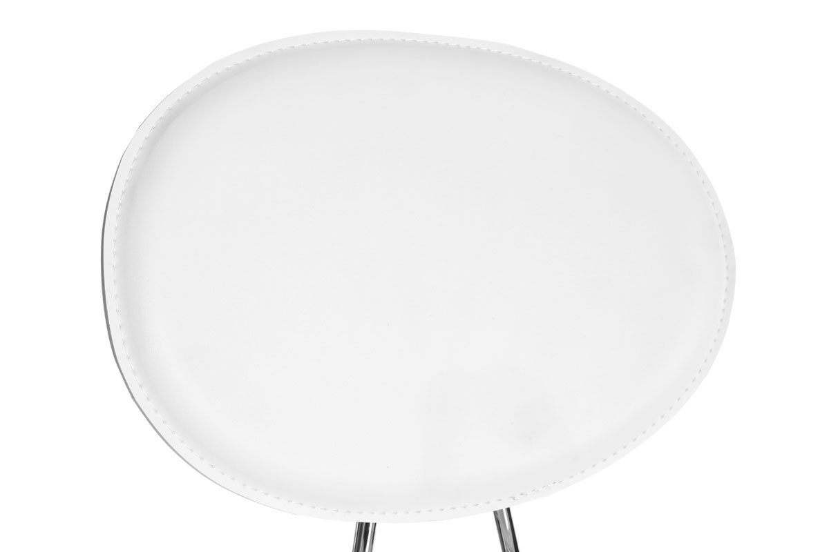 Lote de 2 taburetes de bar / cocina dise�o blanco OVALY