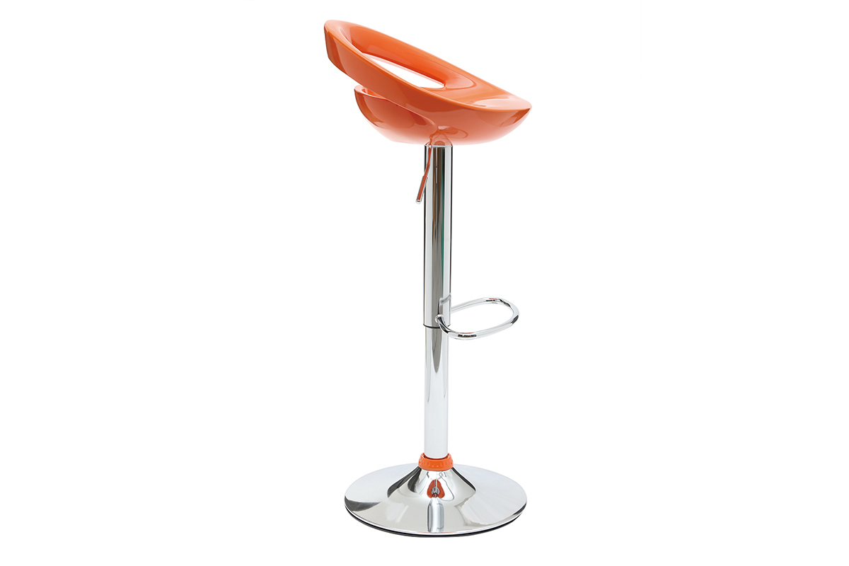 Lote de 2 taburetes de bar COMET color naranja