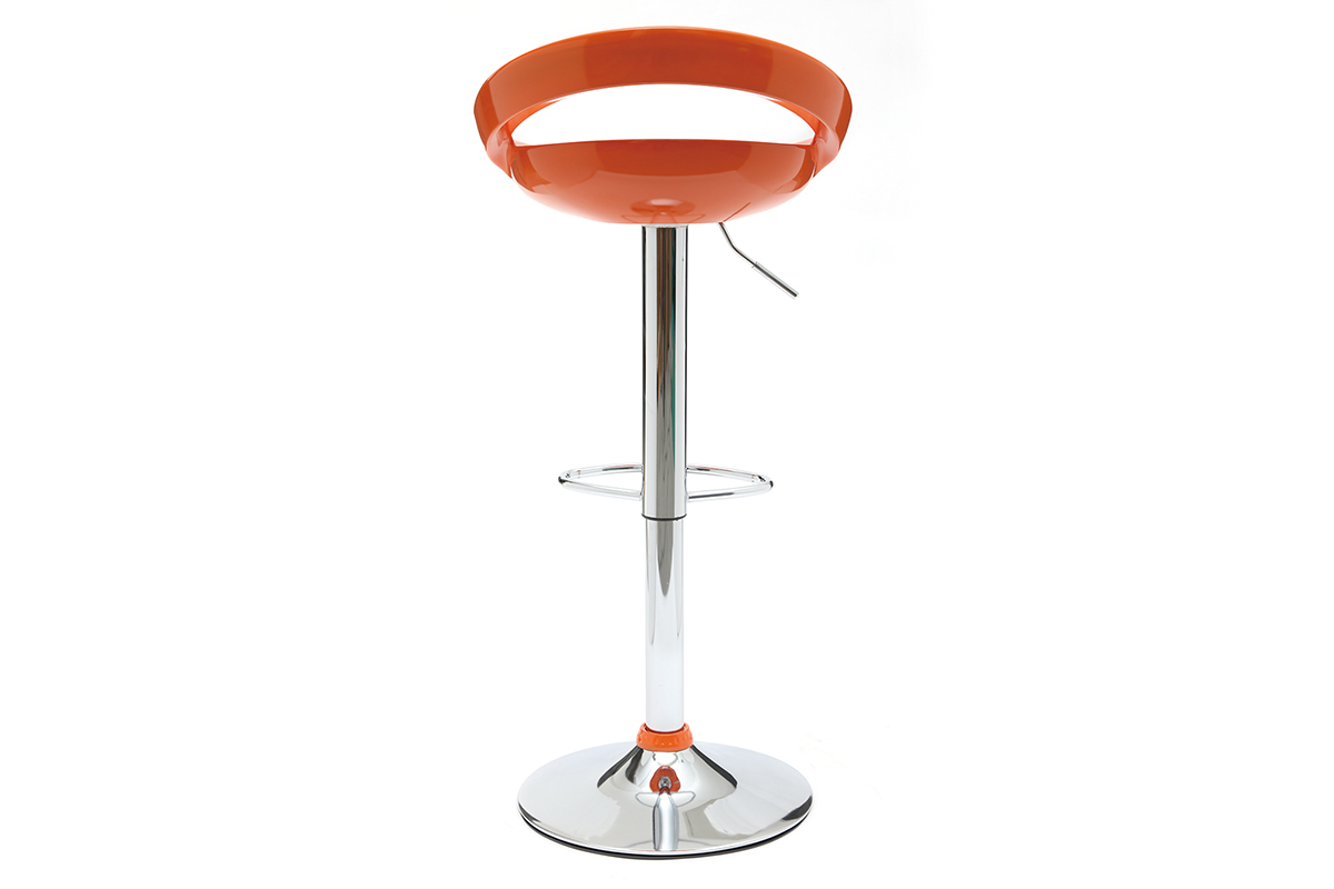 Lote de 2 taburetes de bar COMET color naranja