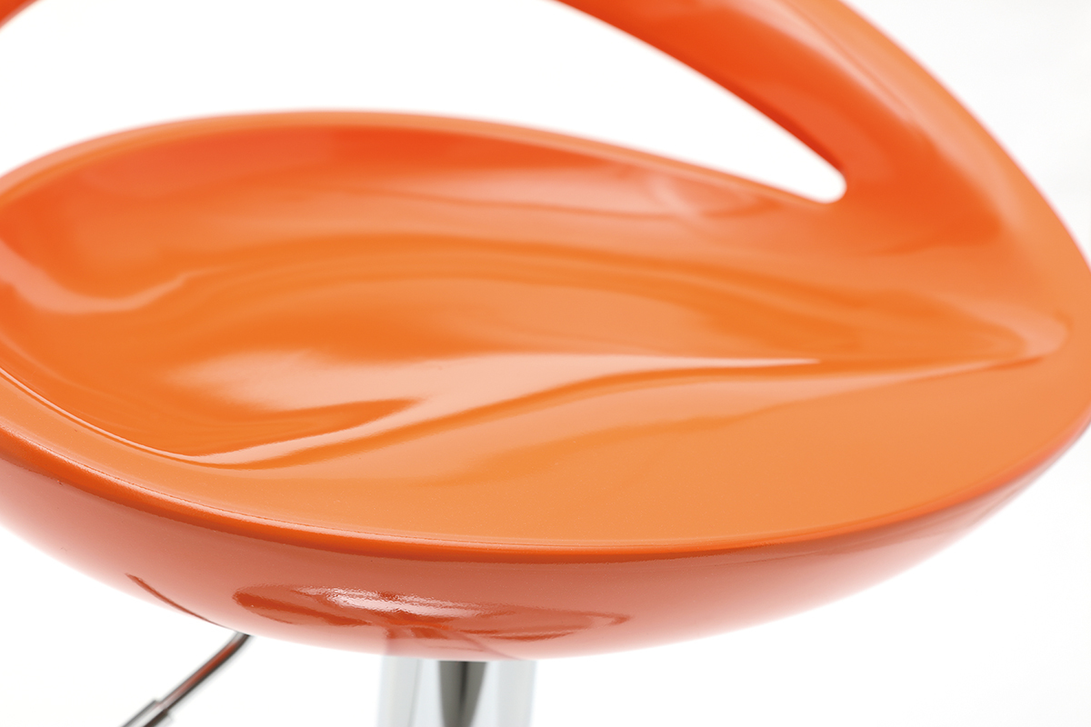 Lote de 2 taburetes de bar COMET color naranja