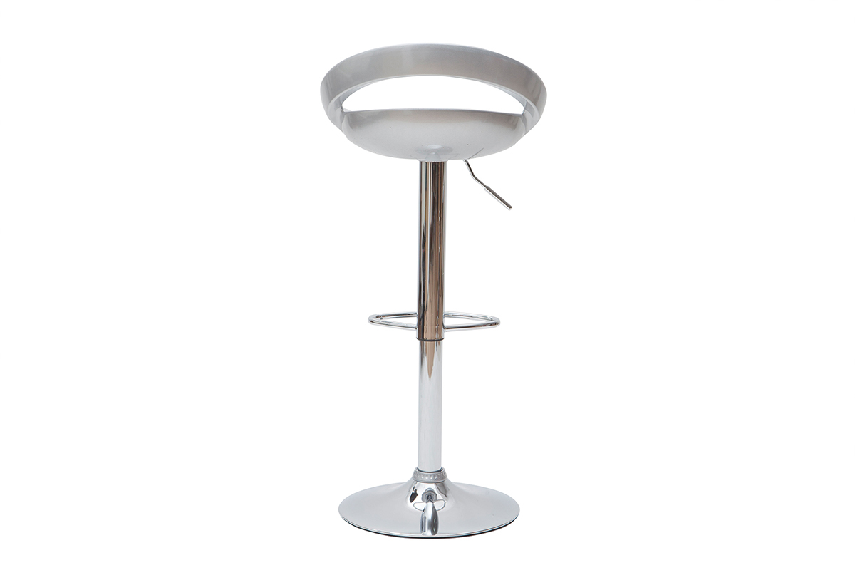 Lote de 2 taburetes de bar COMET color plata