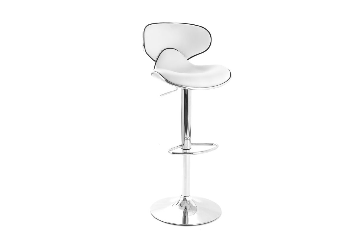Lote de 2 taburetes de bar de diseo blancos PEGASE
